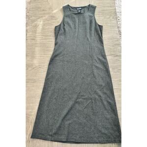 Land's End Dark Gray Heringbone Dress, M